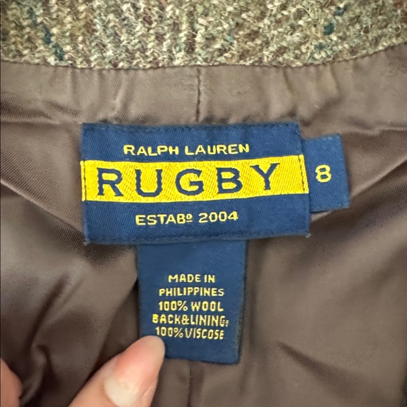 Ralph Lauren Rugby Brown Tweed Vest - Picture 2 of 6